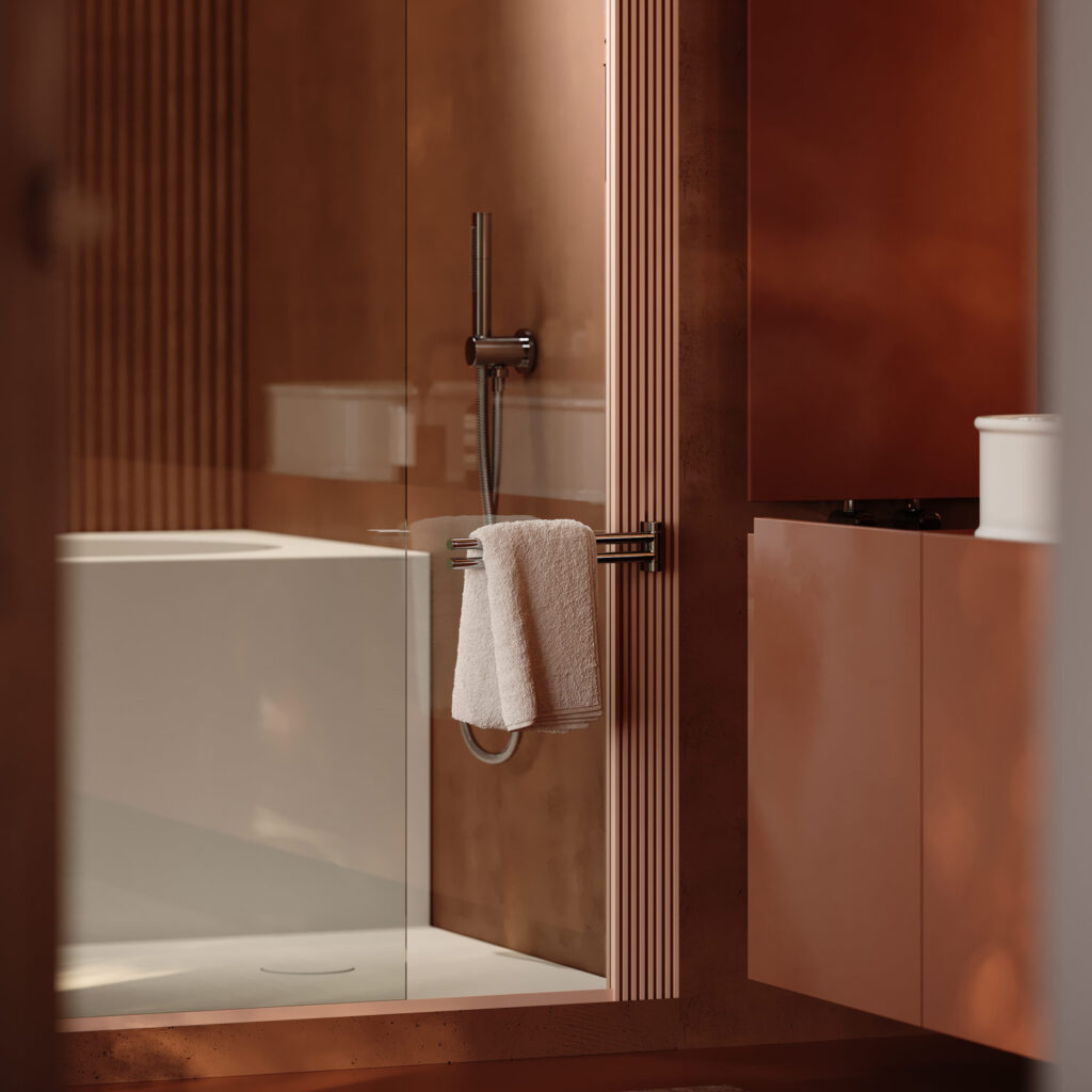 Oltre: integrated shower system and Cesana design
