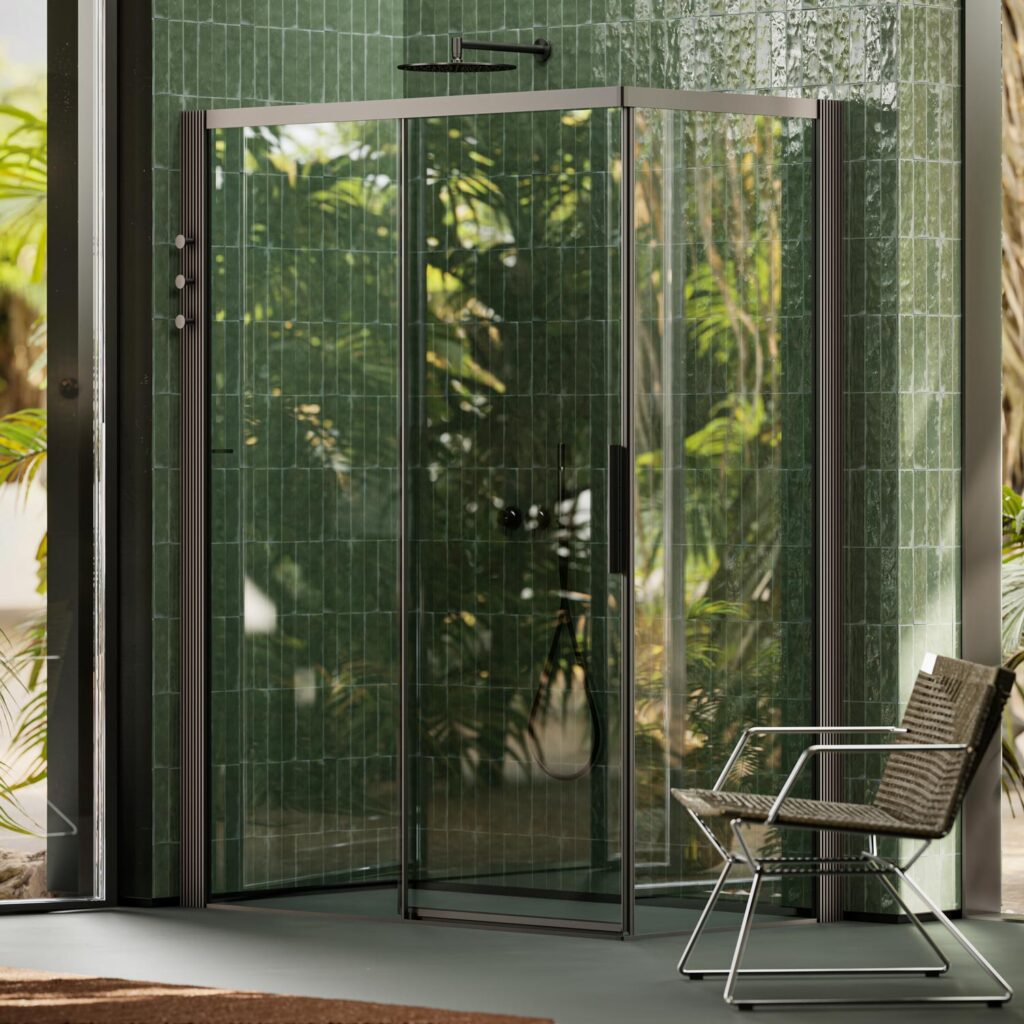 Oltre: integrated shower system and Cesana design