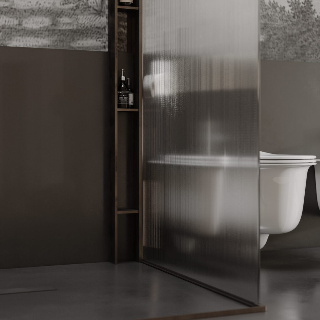 Oltre: integrated shower system and Cesana design