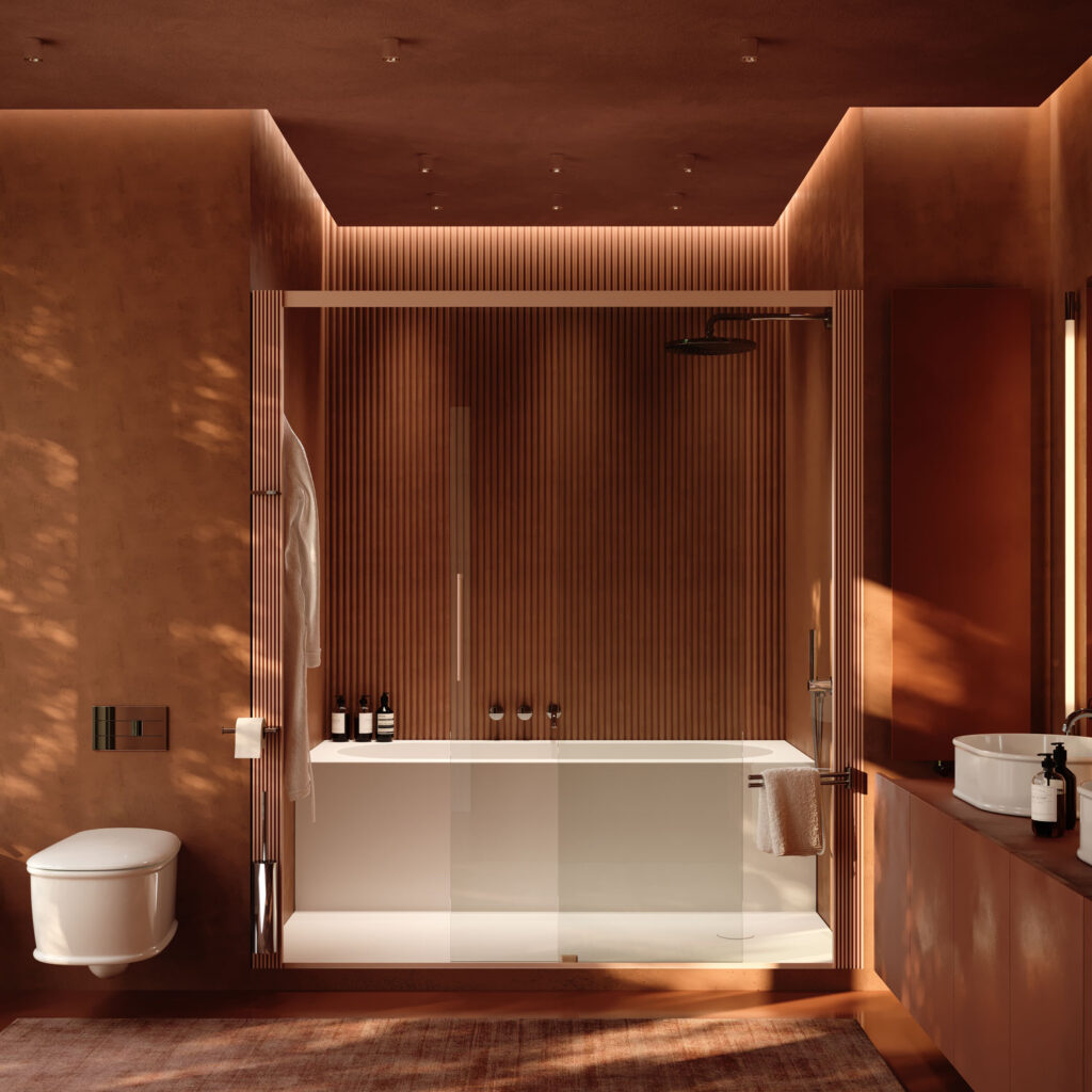 Oltre: integrated shower system and Cesana design