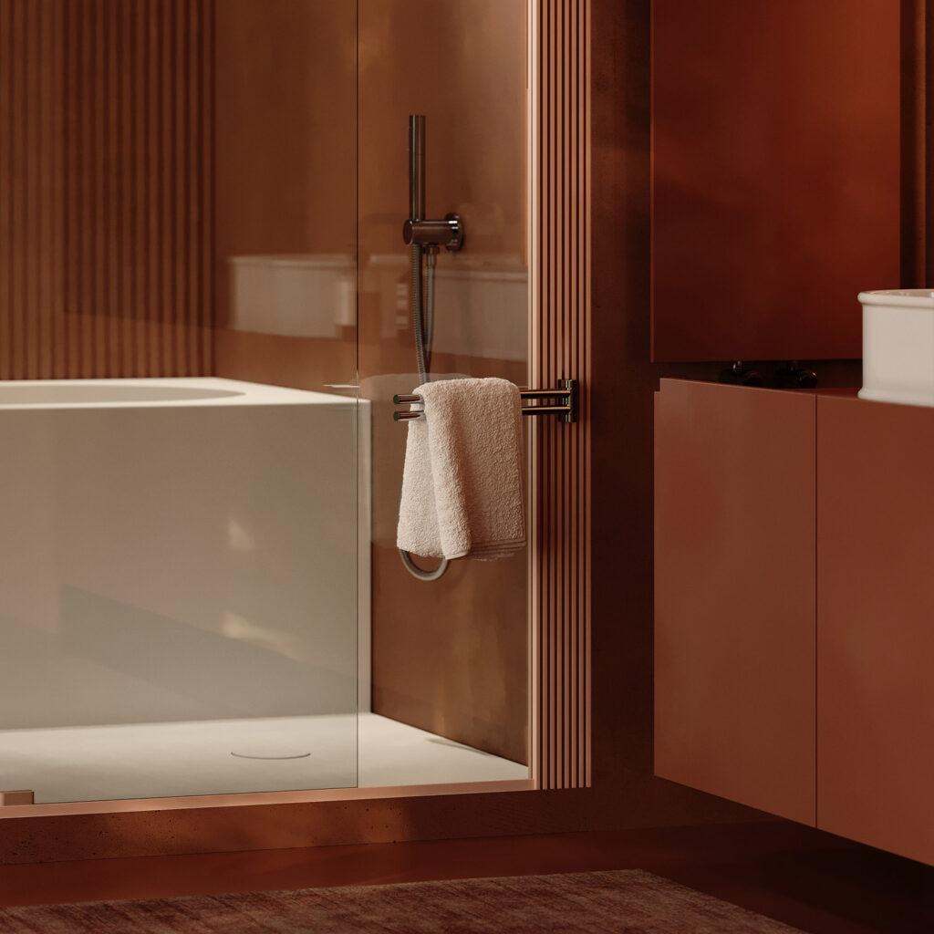 Oltre: integrated shower system and Cesana design